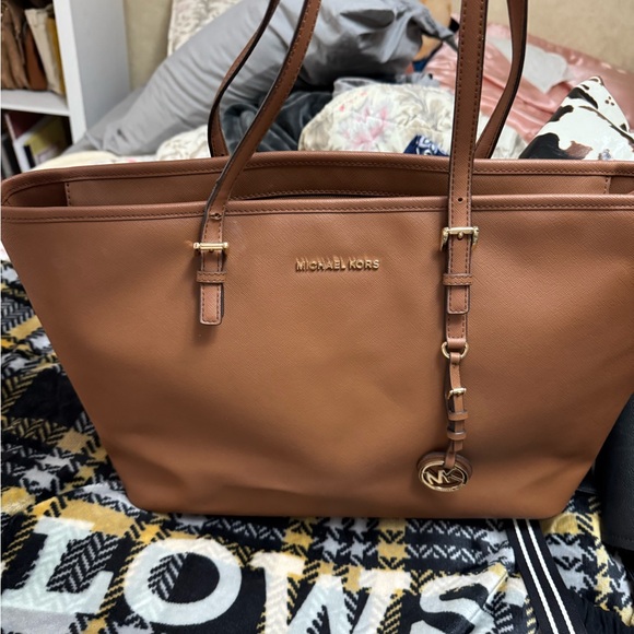 MICHAEL Michael Kors Handbags - MICHAEL Michael Kors Brown Leather Tote with Signature Logo